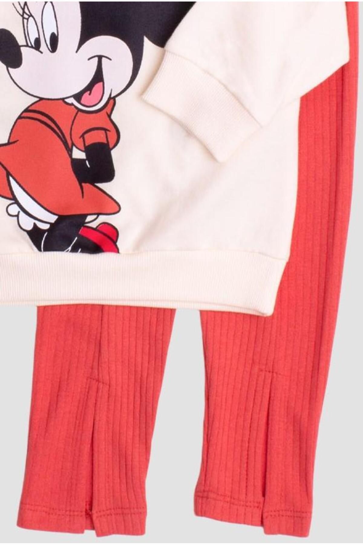 Minnie Mause Büyük Baskılı Oversize Alt Üst Bebek Çocuk Eşorfman Takımı